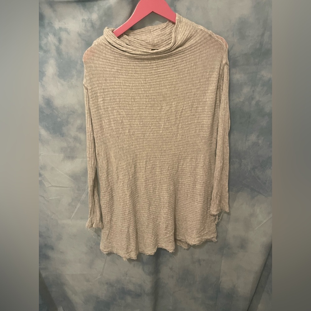 We the free turtleneck oversized split back tunic